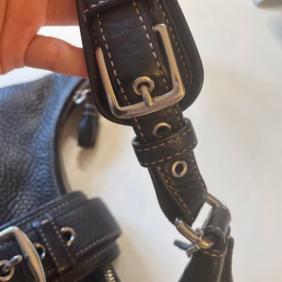 Vintage Coach Black Leather Shoulder Bag 5054 - Picture 5 of 9